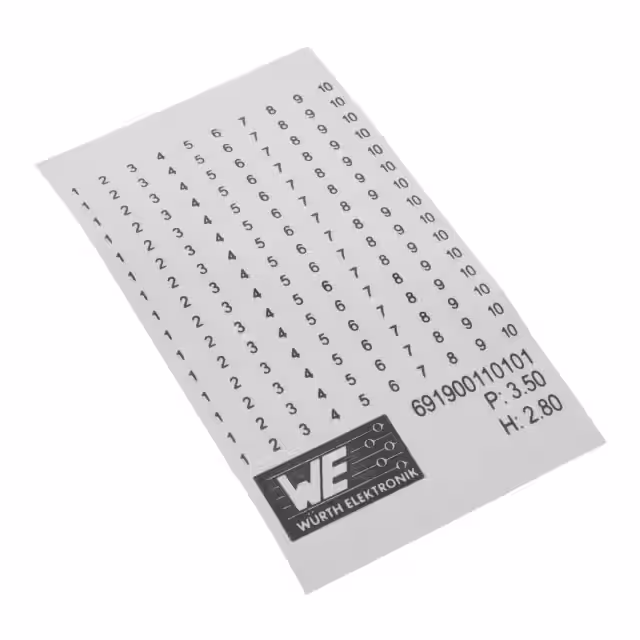 691900110101 Würth Elektronik  Terminal Block Marker Strips